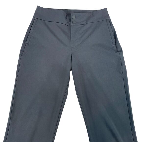 Eddie Bauer Pants Womens Sz 2 Gray Ankle Slit Zipper Pockets Flat Front Outdoor - Picture 11 of 16